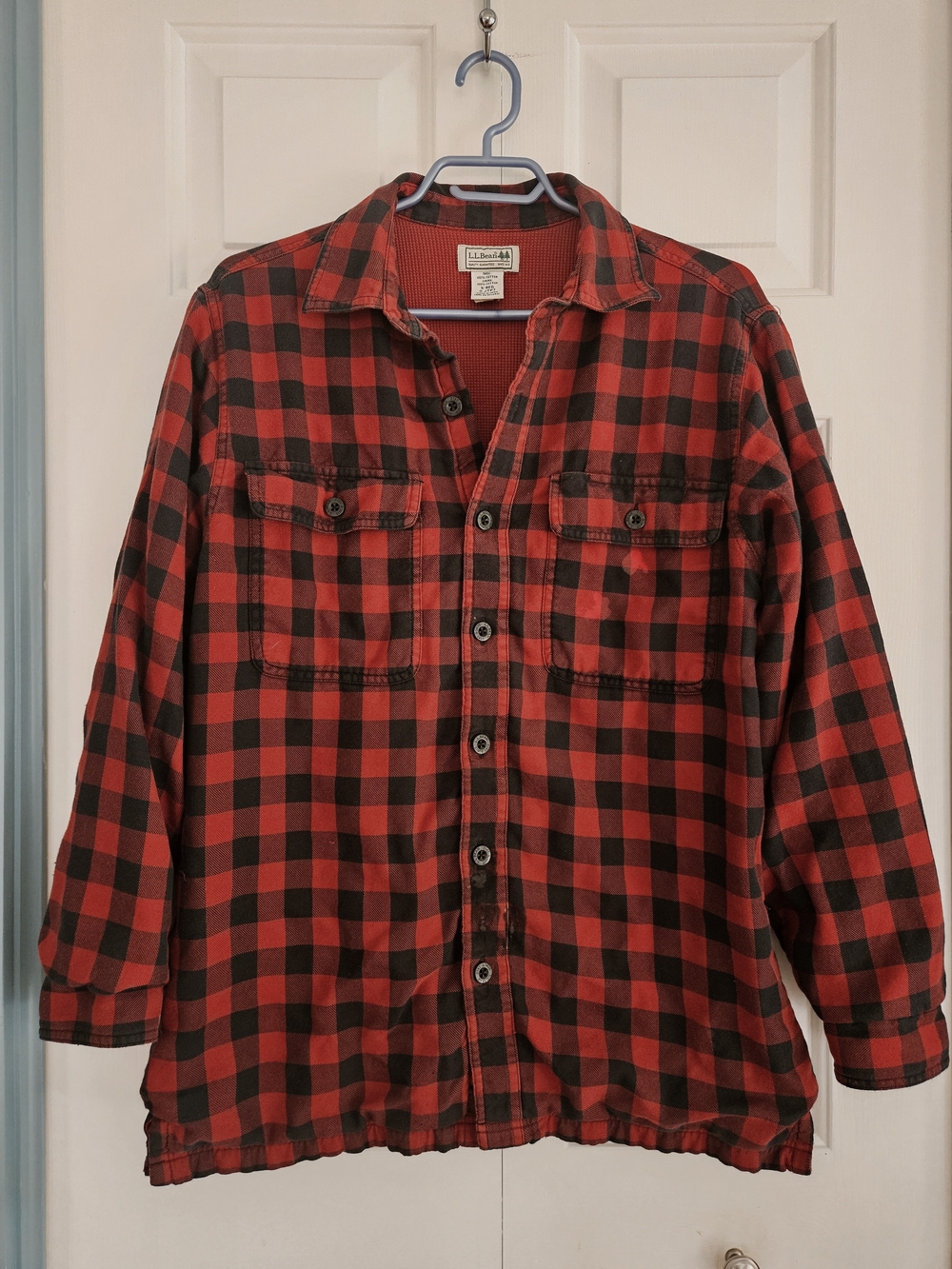 L.L.Bean Buffalo Plaid Thermal-Lined Shirt/Jacket. Men's Size Small.
